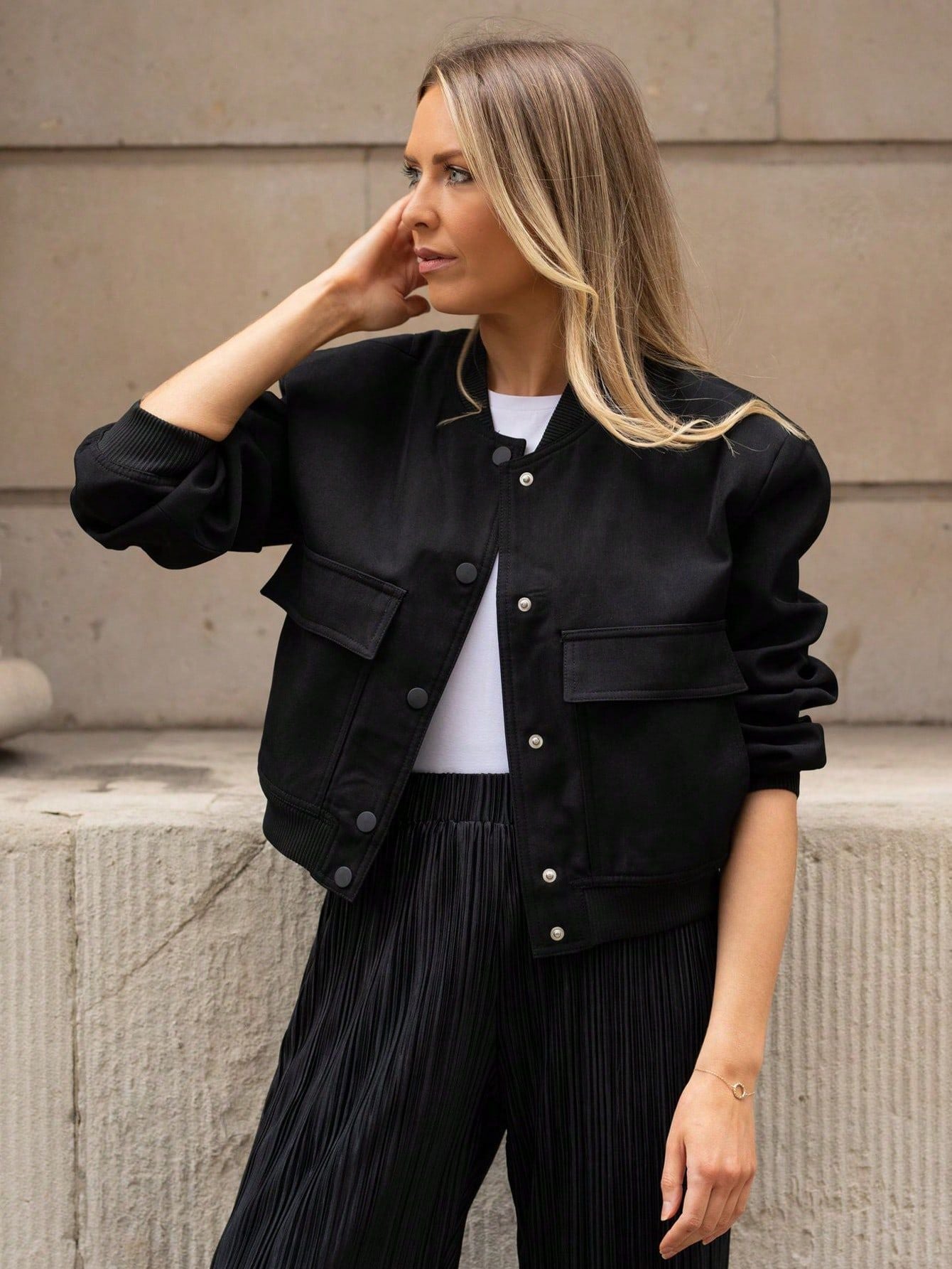 Women's Streetwear Solid Color Single Breasted Coat Casual Jacket