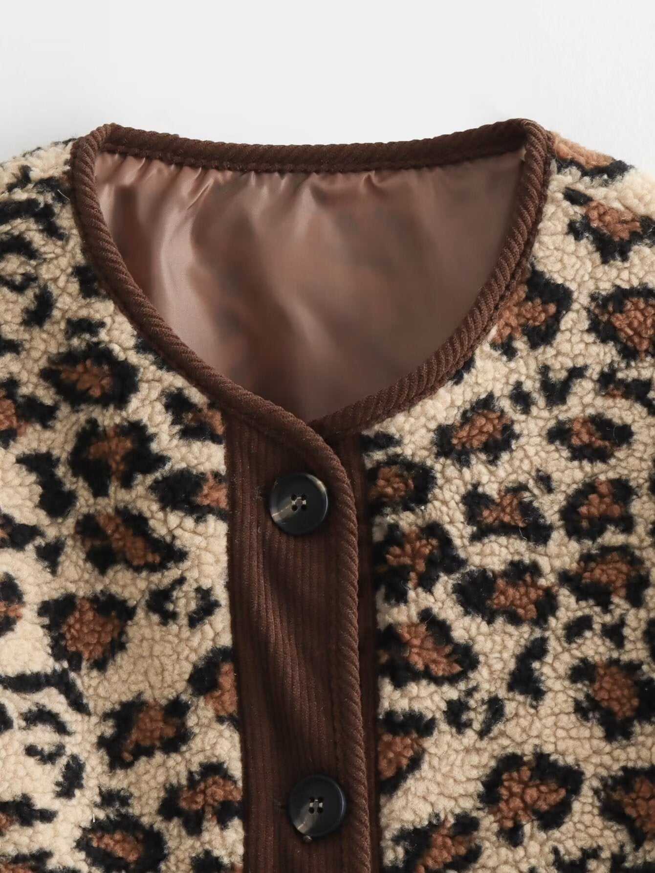 Women's Casual Elegant Leopard Single Breasted Coat