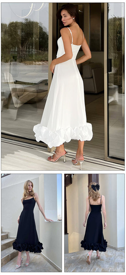 Women's Party Dress Vacation Simple Style Strap Sleeveless Solid Color Maxi Long Dress Cocktail Party
