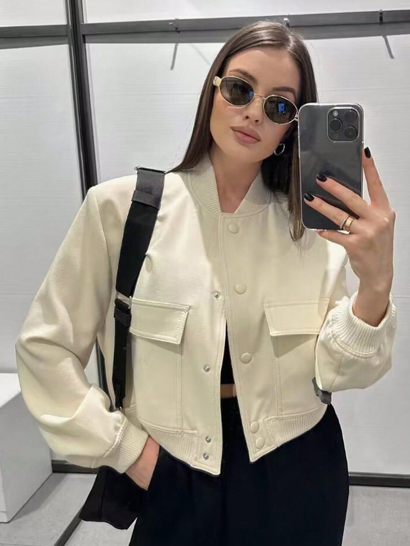 Women's Streetwear Solid Color Single Breasted Coat Casual Jacket