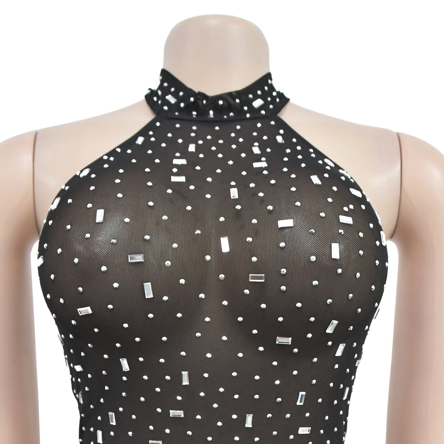 Women's Sheath Dress Elegant Halter Neck Sleeveless Solid Color Maxi Long Dress Banquet