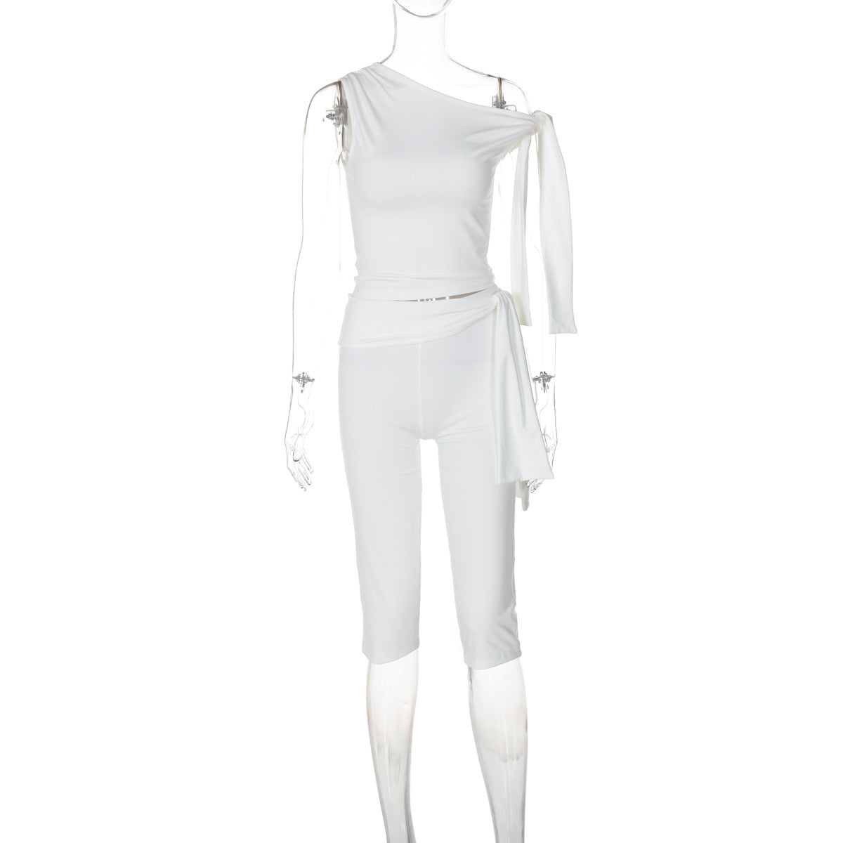 Banquet Daily Women's Casual Elegant Solid Color Spandex Polyester Pants Sets Shorts Sets