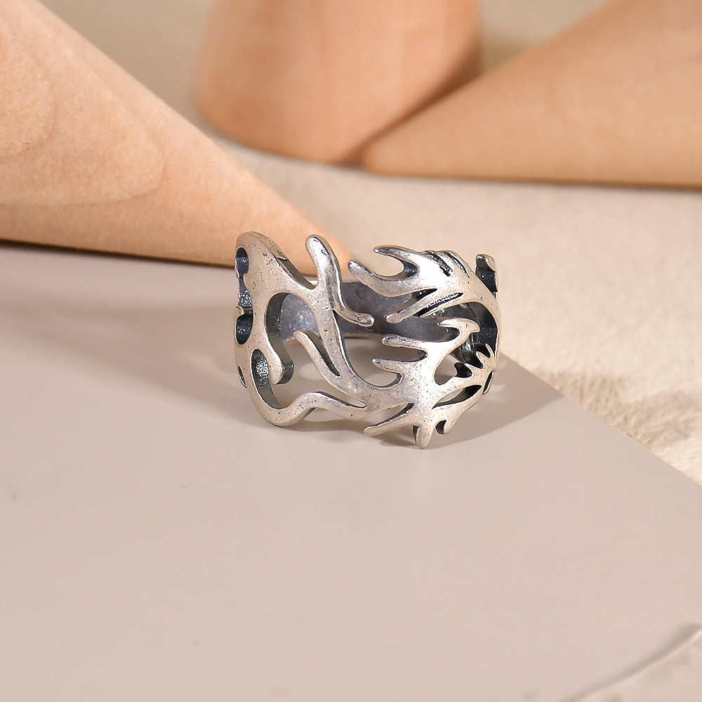 Casual Dragon Alloy Plating Diamond Unisex Rings