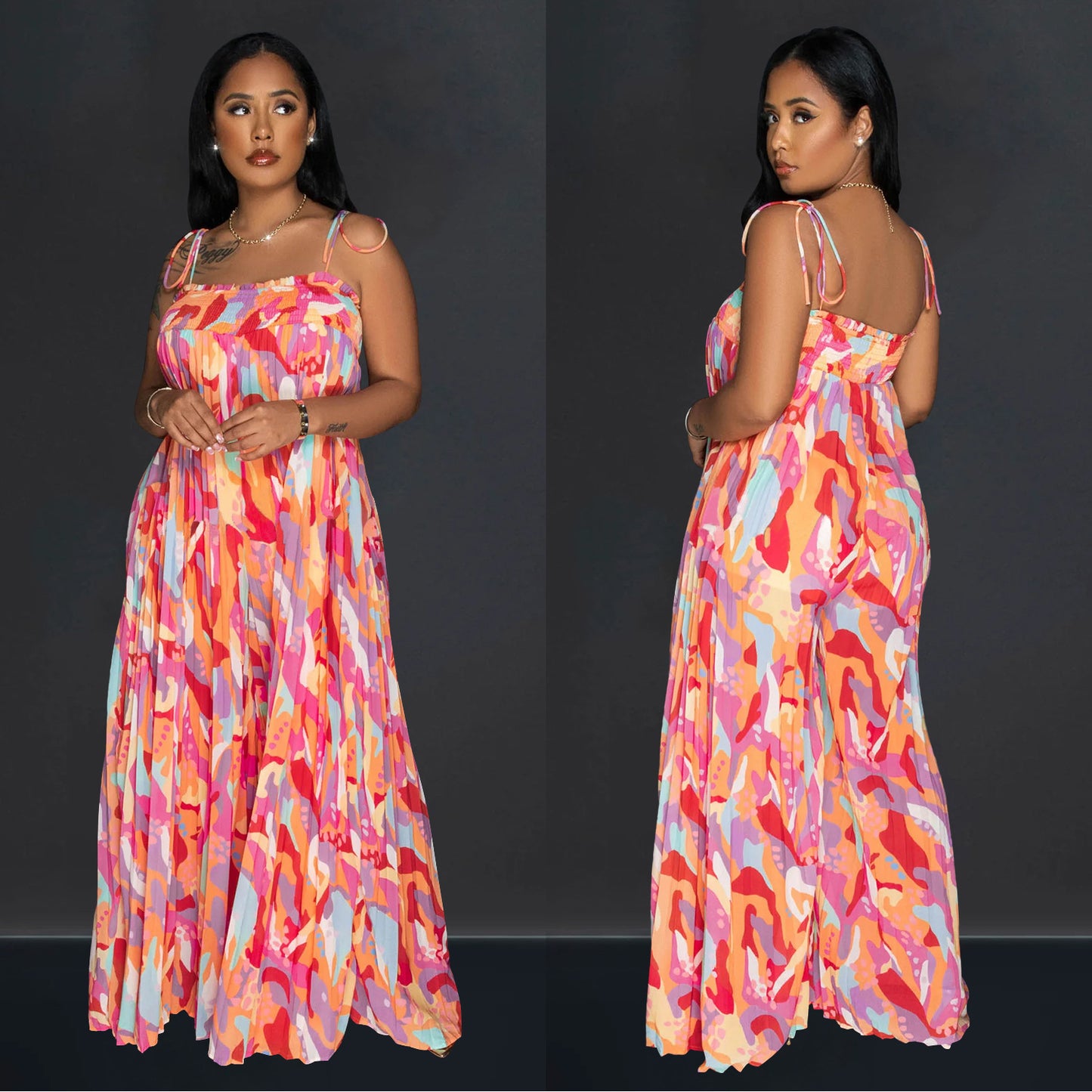 Women's Daily Casual Colorful Full Length Jumpsuits