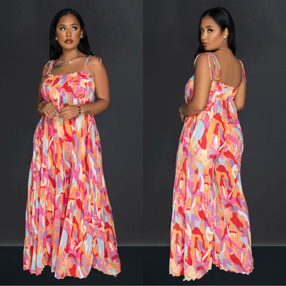 Women's Daily Casual Colorful Full Length Jumpsuits