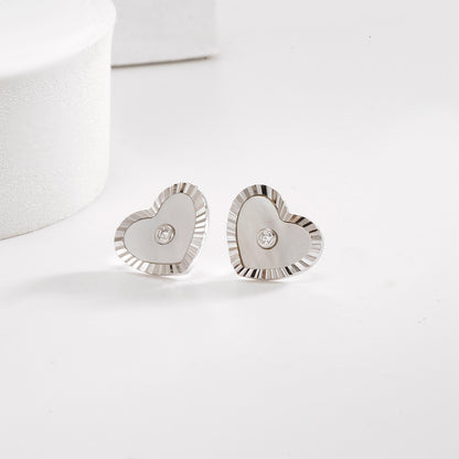 Agate love stud earrings 2025 new popular Ankola red earrings light luxury high-end small fragrant wind earrings