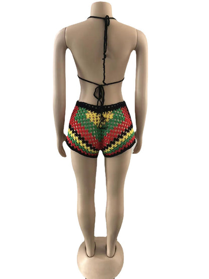 Women's Sexy Color Block 2 Pieces Set Tankinis Swimwear