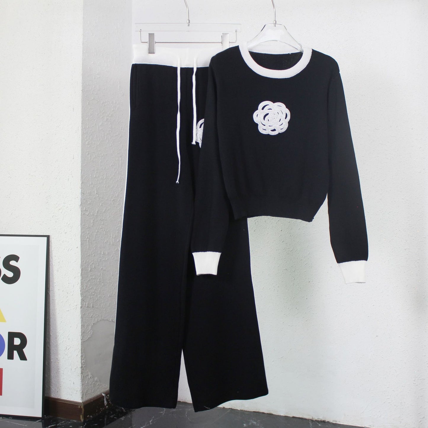 Holiday Women's Vacation Simple Style Flower Cotton Polyester Pants Sets Pants Sets