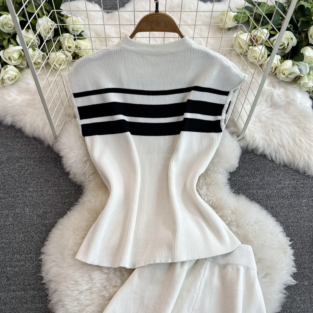 Daily Women's Casual Stripe Polyester Pants Sets Pants Sets