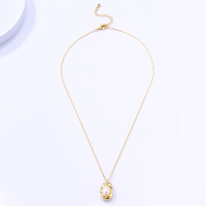 Gold Plated Pearl Jewelry Set