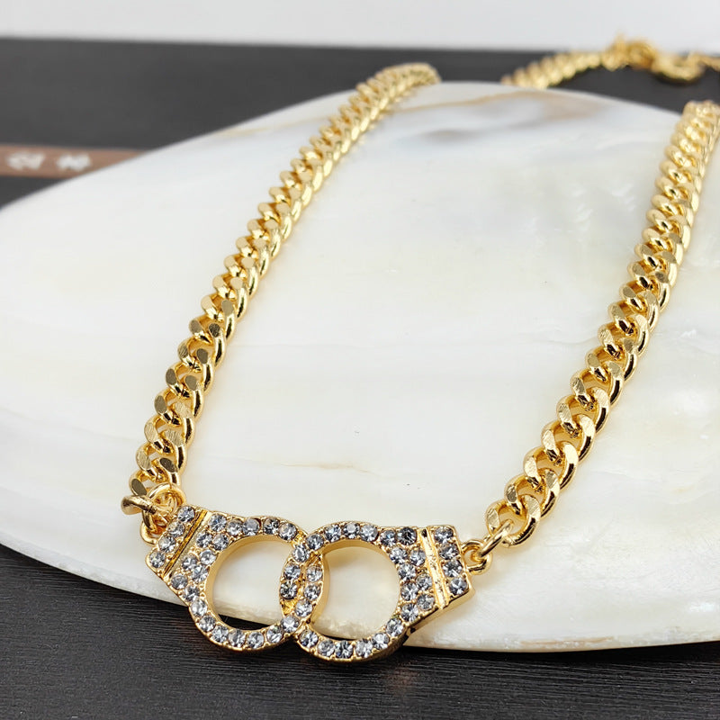 Crystal Chain Pendant Necklace