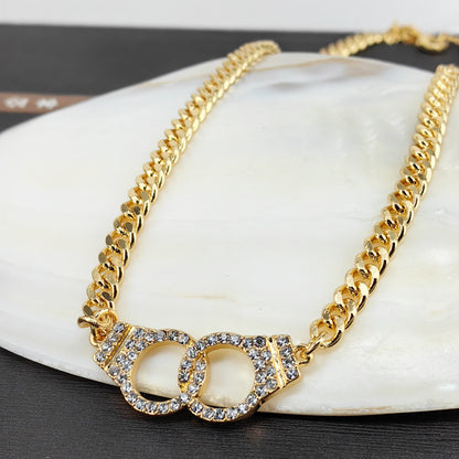 Crystal Chain Pendant Necklace