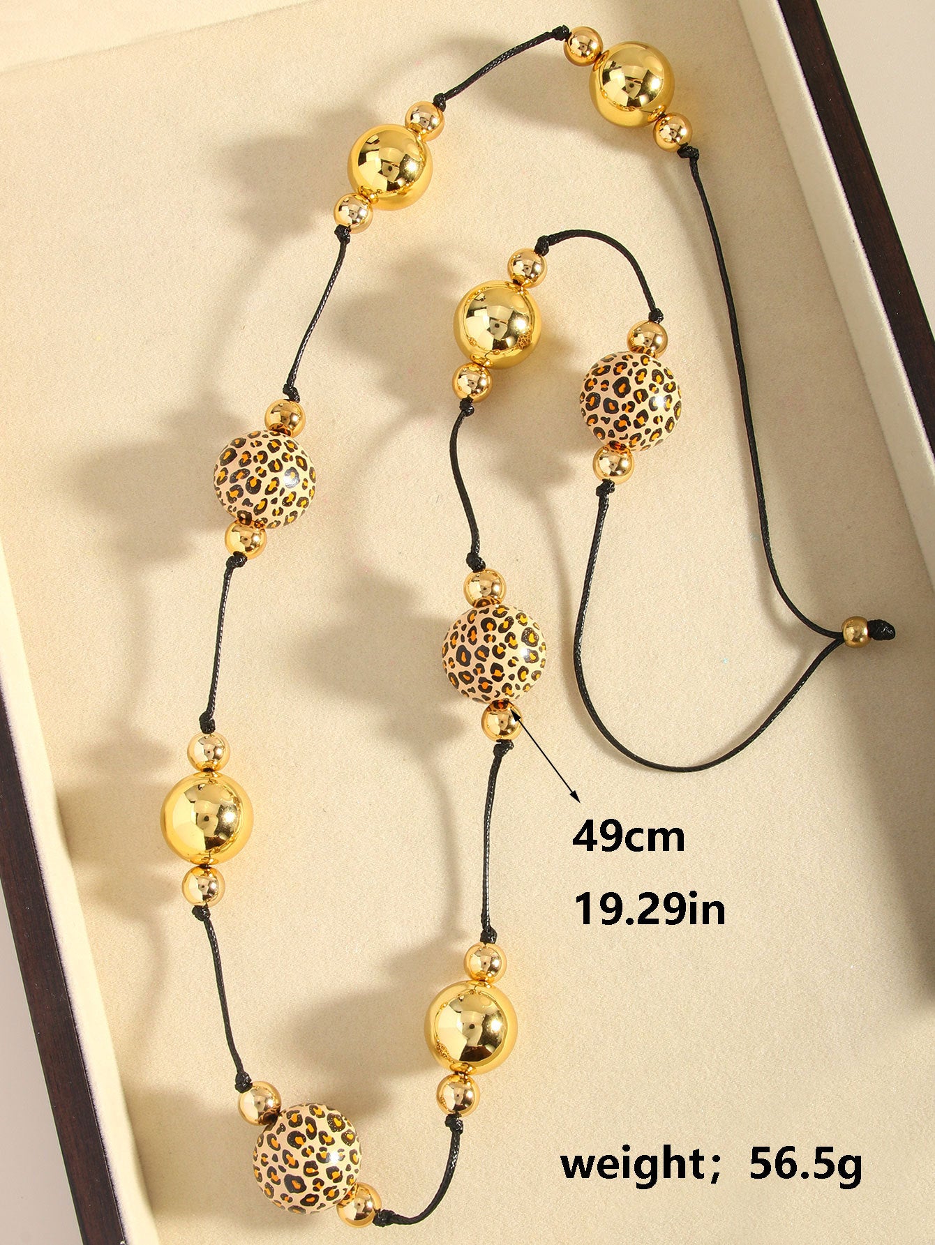 Retro Leopard Wood Metal  Pendant Necklaces