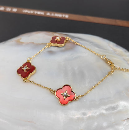 Clover Natural Stone Bracelet