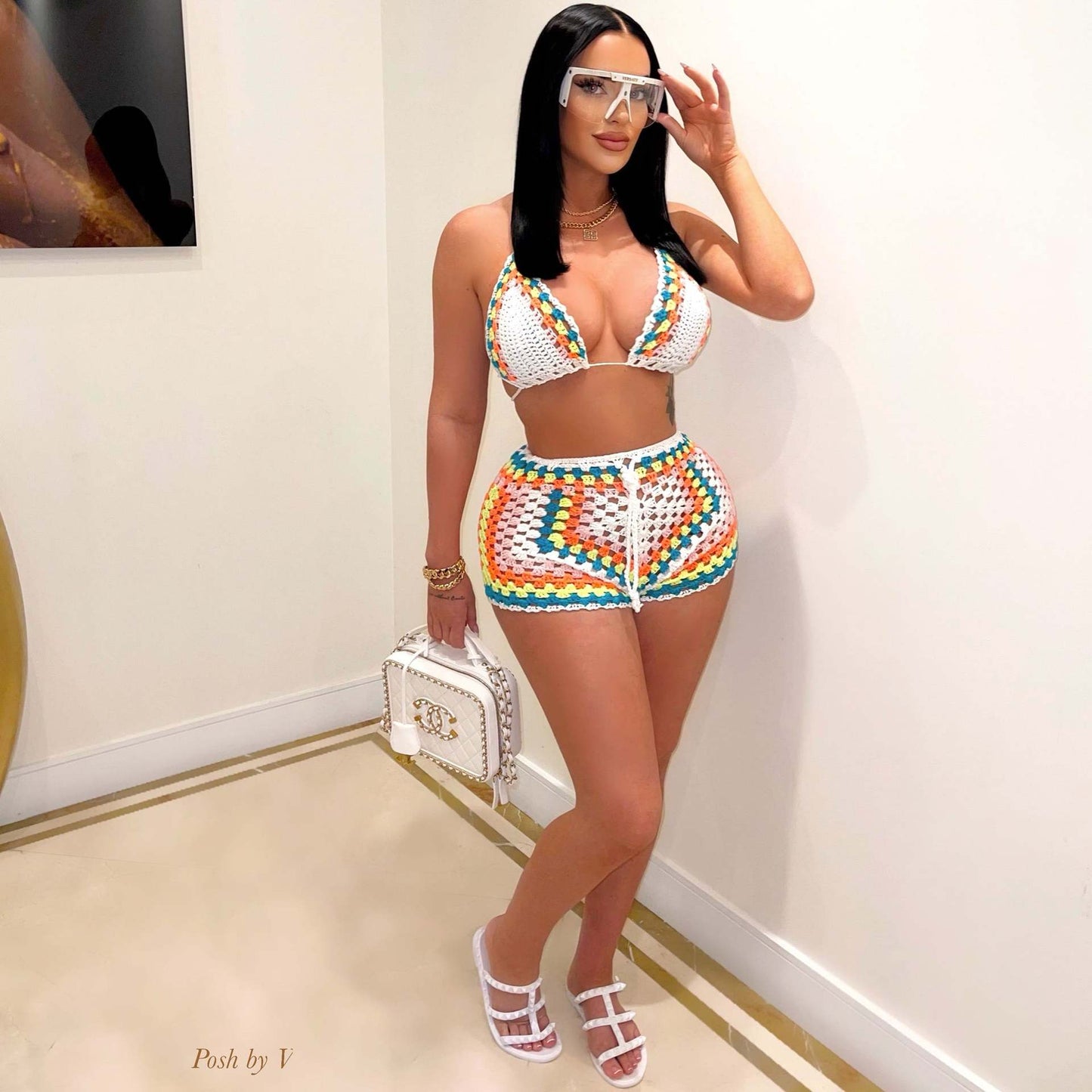 Women's Sexy Color Block 2 Pieces Set Tankinis Swimwear