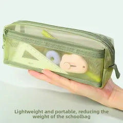 Transparent Polyester Pencil Case For Learning, Durable And Lightweight Stationery Organizer