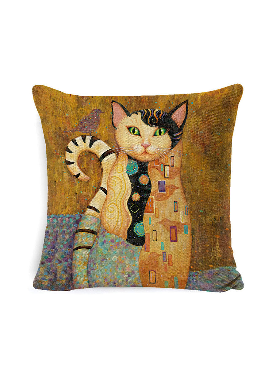 Printed Cartoon Fashion Vintage Sofa Cushion Pillow Pillowcase
