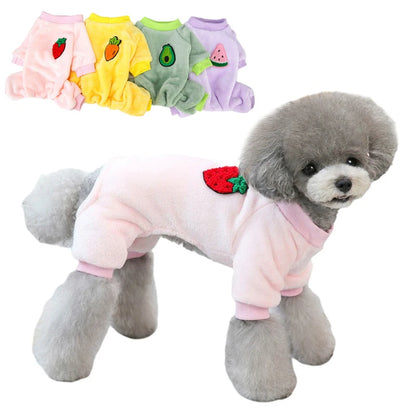 Kawaii Dog Jumpsuit Winter Warm Dog Clothes for Small Dogs Puppy Cat Costume Yorkie French Bulldog Clothing Chihuahua Pajamas