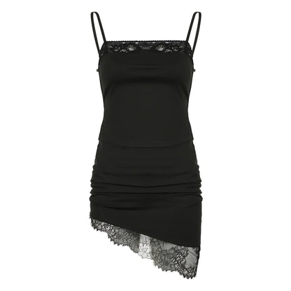 fashionSolid Sexy Slim Vacation Skirt Suit Vintage Streetwear Hottie Casual Fashion Bottoms And Backless Bandage 90s Tops