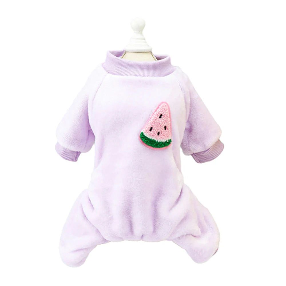 Kawaii Dog Jumpsuit Winter Warm Dog Clothes for Small Dogs Puppy Cat Costume Yorkie French Bulldog Clothing Chihuahua Pajamas