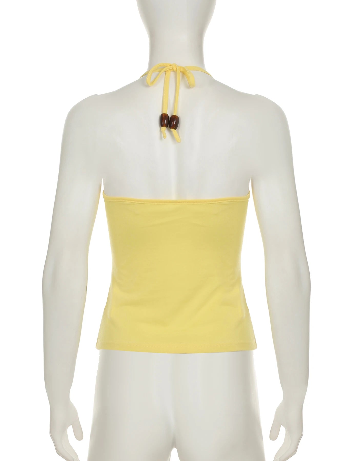 fashion Y2K Halter Neck Camisole Sexy Backless Ruched 2000s Slim Women's Outfits Summer Sleeveless Harajuku Cute Clothes