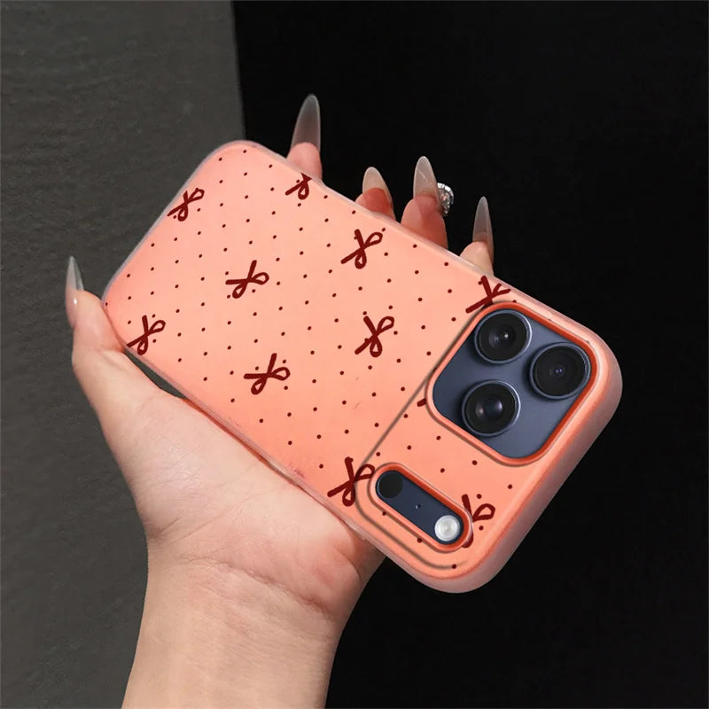 Phone Case For Huawei Honor 400 Pro Magic 6 Lite 90 Lite X9B X7B Polka Dot Red Bowknot Matte Soft Candy Full Protection Shell