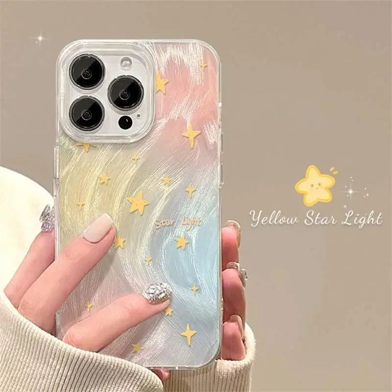 Star Phone Case for Samsung Galaxy A55 A35 A33 A51 A31 A13 A12 A21S A22 A71 A72 A73 A02 A23 A04 A04E A30 A50 A20 A50S A30S A03S