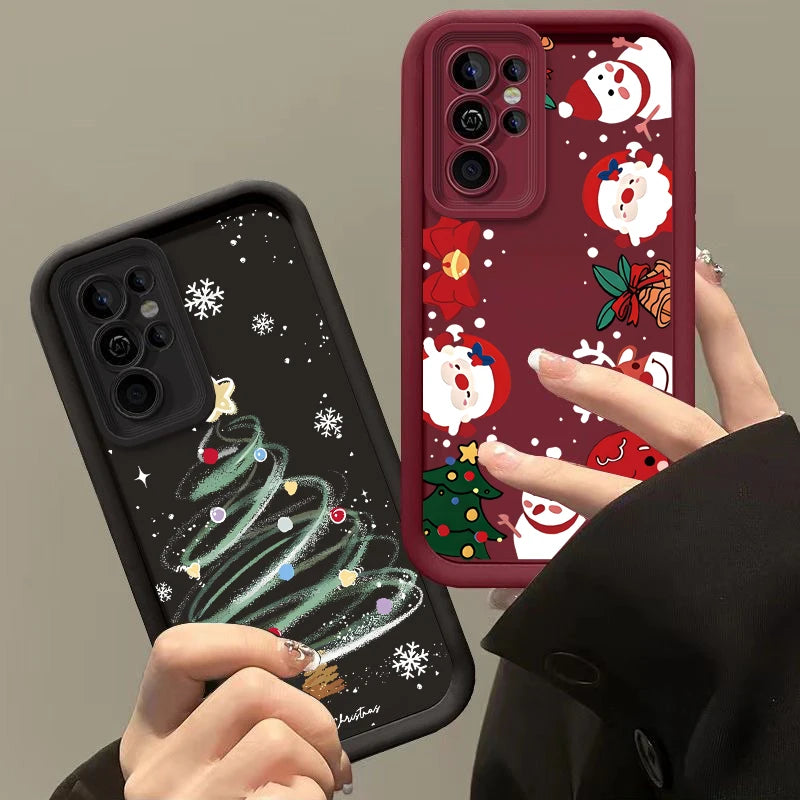 Cartoon Christmas Pattern Phone Cases For Motorola Moto Edge 50 Pro 60 Fusion 40 NEO G84 G54 G75 G35 G85 5G G32 G52 G60 Case