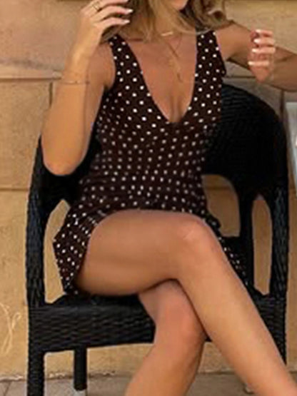 fashionFrench Polka Dot Dress Retro Bodycon Elegant Vintage Fashion Women's Clothing Chic Vintage Retro Evening Outfits