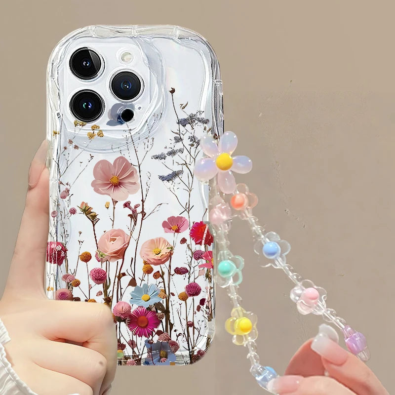 Pink Bow Butterfly Charm Case For Samsung Galaxy A56 A55 5G A15 A54 A16 A17 A07 A35 A26 A36 S25 S24 Ultra S23 FE S22 S21 Plus