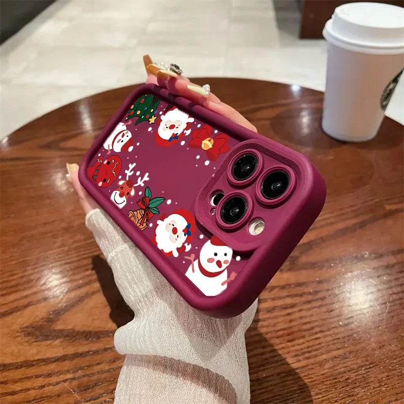 Cartoon Christmas Pattern Phone Cases For Motorola Moto Edge 50 Pro 60 Fusion 40 NEO G84 G54 G75 G35 G85 5G G32 G52 G60 Case