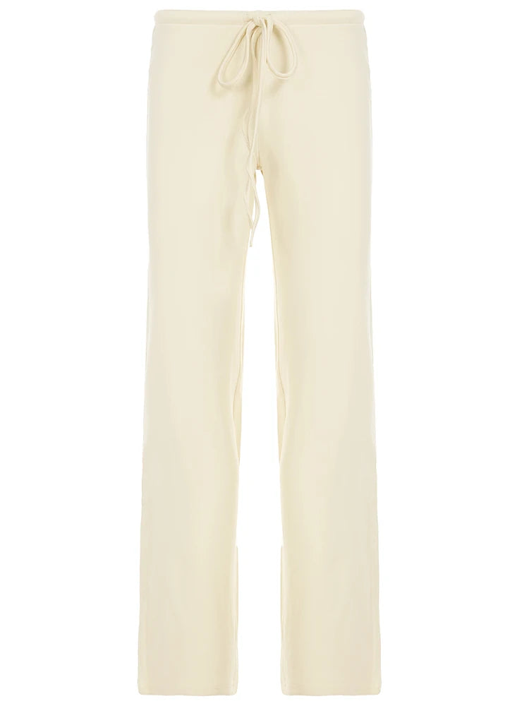 fashionBasic Solid Slim Lace-up Tee Shirts Long Sleeves V-neck Casual Chic Clothes Sporty Streetwear Four Color Knit Tops