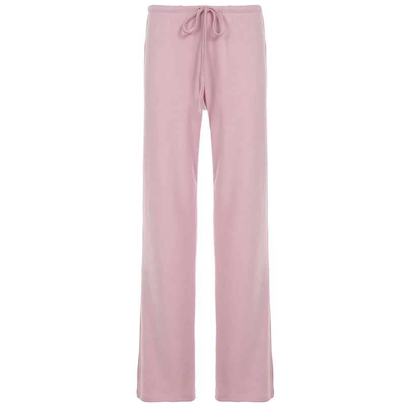 fashionBasic Solid Slim Lace-up Tee Shirts Long Sleeves V-neck Casual Chic Clothes Sporty Streetwear Four Color Knit Tops