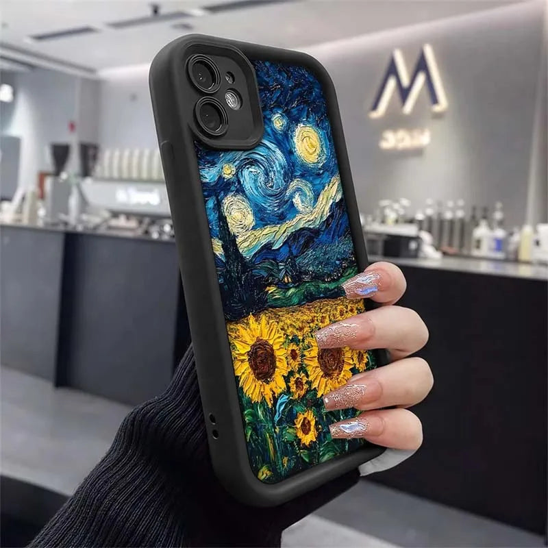 Case for Motorola Moto Edge 50 Pro 60 Fusion 40 NEO G84 G54 G75 G35 G85 5G G32 G52 G60 Silicone INS Starry Sky Sunflowers Cover