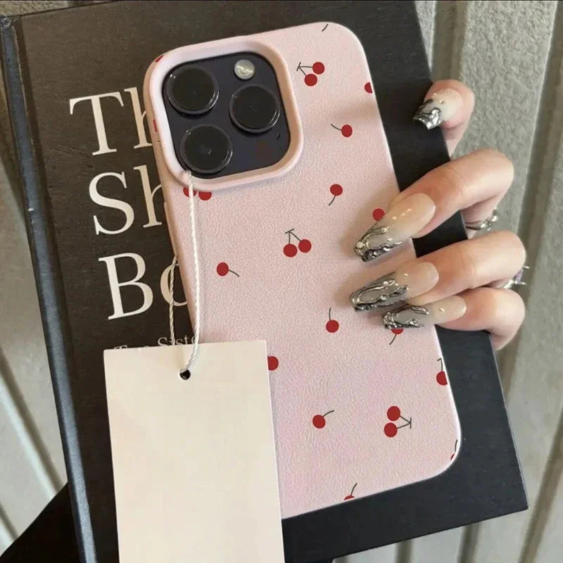 Phone Case For Xiaomi Redmi Note 14 13 12 Pro Plus Redmi A5 A3 14C Cover Cute Cherry Flower Lichee Pattern Full Protection Skin