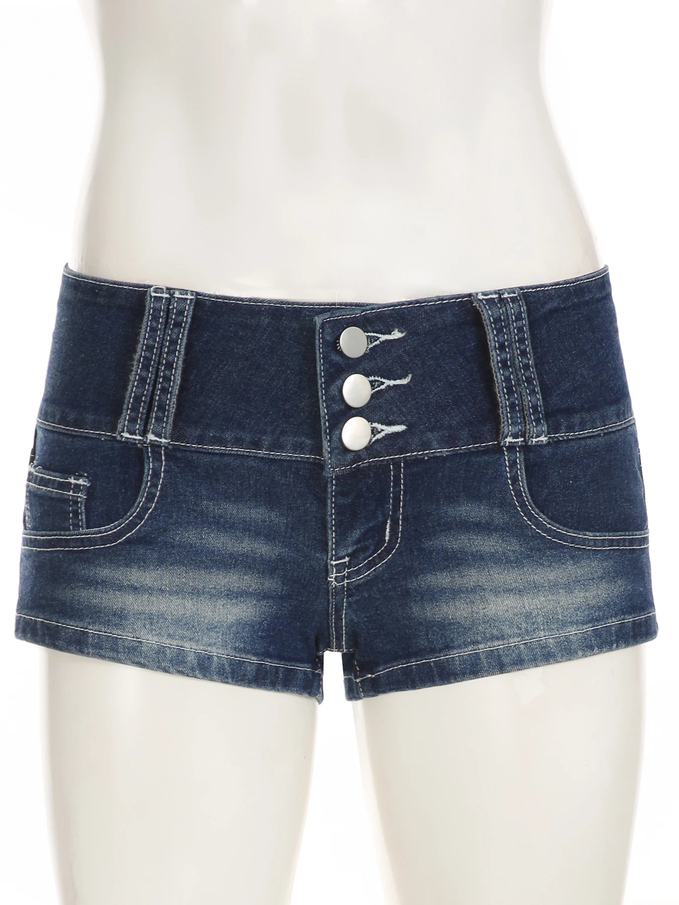 fashion Low Waisted Hottie Denim Shorts Casual Sexy Vintage Basic Retro Clothings Streetwear Chic Slim Fashion Bottoms