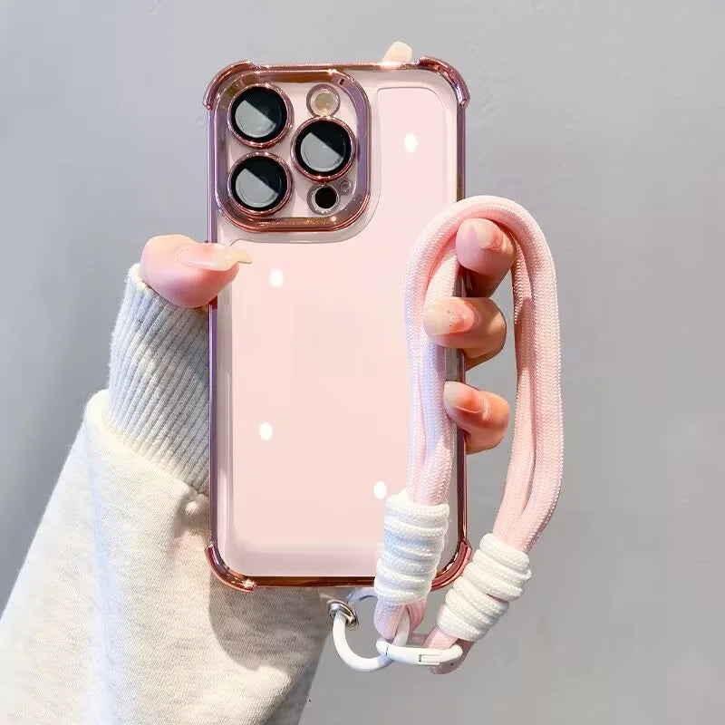 Luxury Butterfly Lanyard Rope Phone Case For Xiaomi POCO X7 X6 Pro F7 M7 X5 X3 F3 F4 F5 M4 M3 Mi 15T 14T Pro 15 Ultra 13 14 Skin