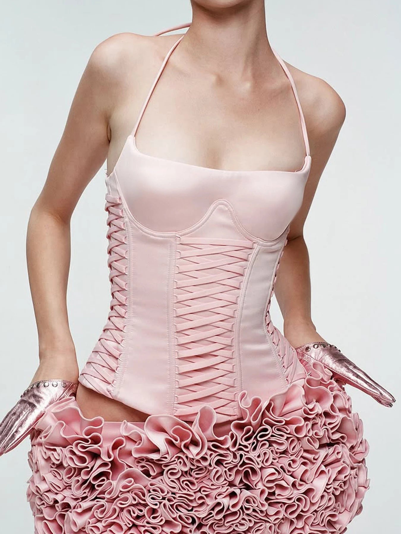 fashionFashion Halter Backless Solid Tops Bandage Basic Sexy Streetwear Slim Chic Vest Casual 90s Y2k Vacation Outfits