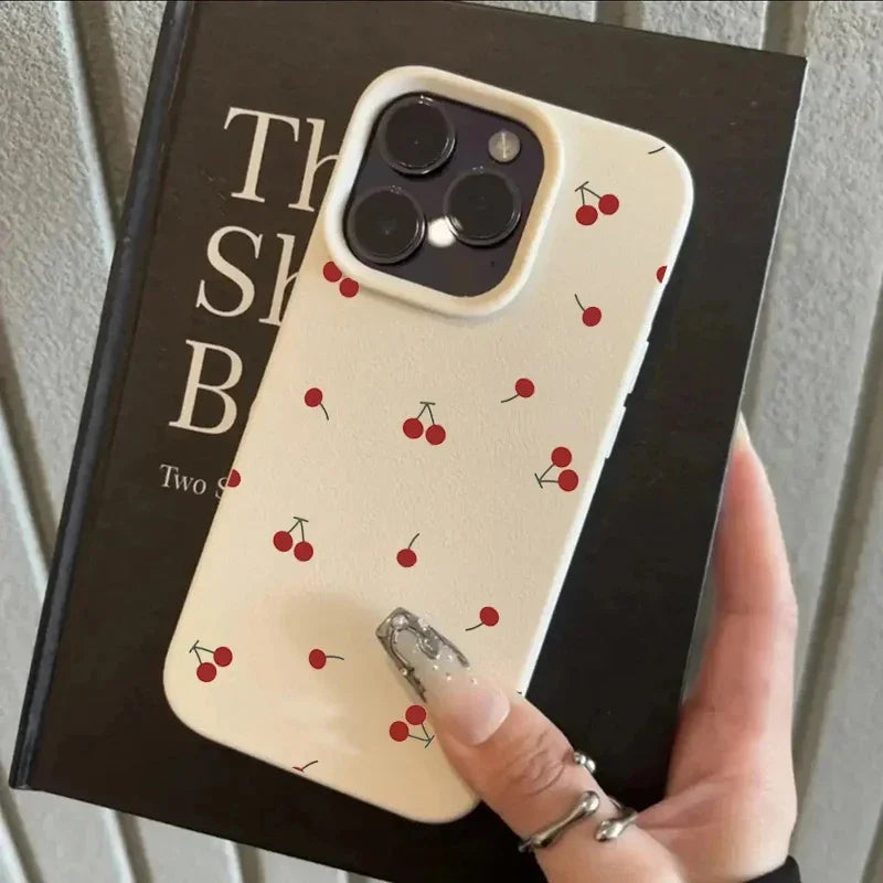 Phone Case For Xiaomi Redmi Note 14 13 12 Pro Plus Redmi A5 A3 14C Cover Cute Cherry Flower Lichee Pattern Full Protection Skin