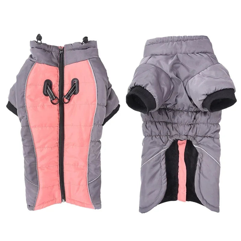 Adjustbale Big Dog Jacket Waterproof Pet Clothes for Medum Large Dogs Winter Warm Dog Vest French Bulldog Custome Labrador Coat