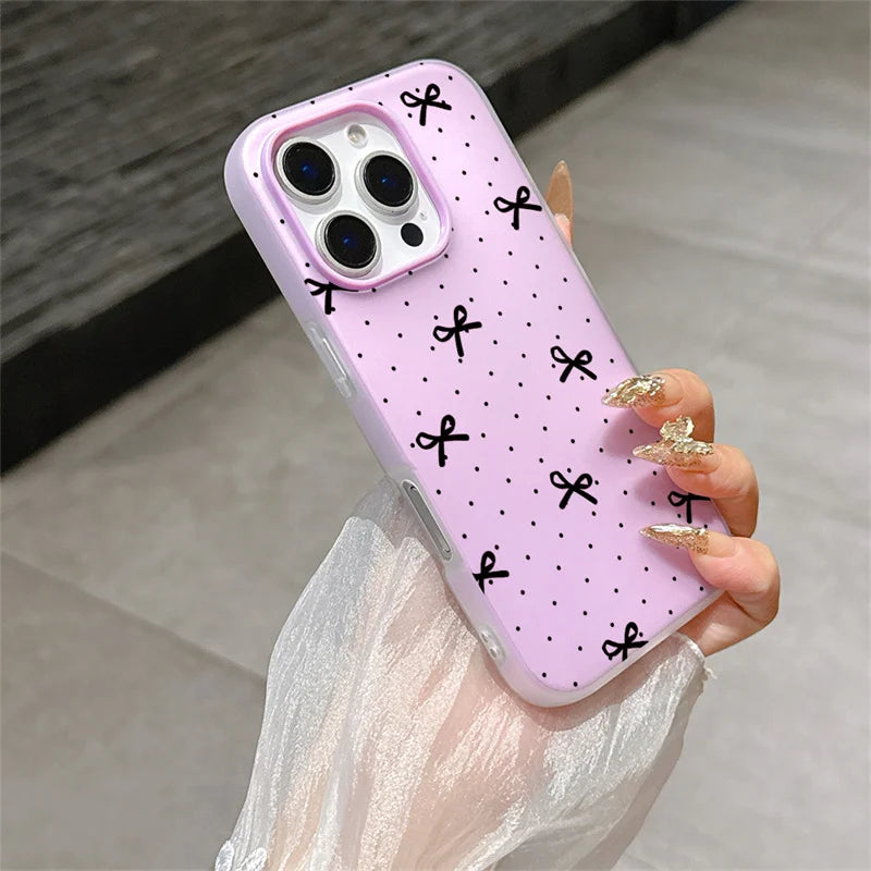 Phone Case For Huawei Honor 400 Pro Magic 6 Lite 90 Lite X9B X7B Polka Dot Red Bowknot Matte Soft Candy Full Protection Shell