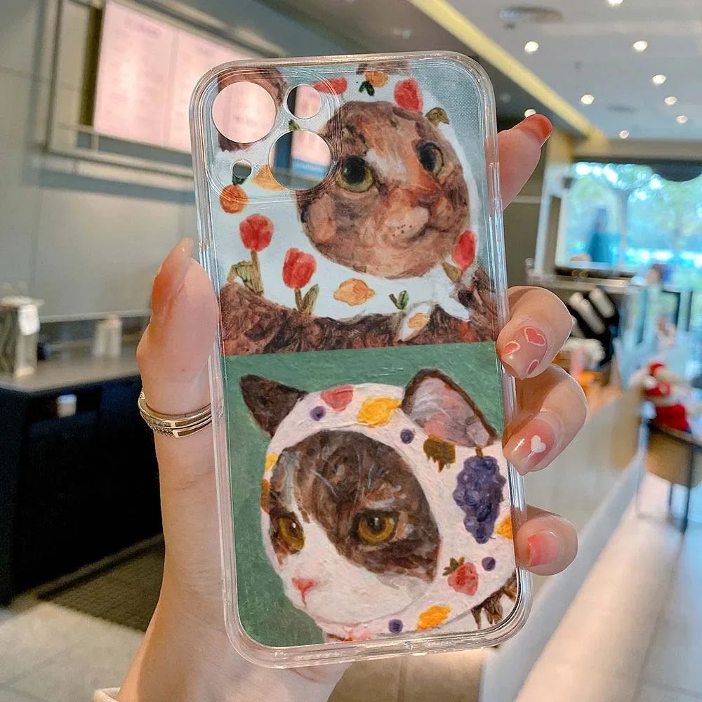 Phone Case For Motorola Moto Edge 40 Pro G53 G30 G32 G73 G72 G71 G22 G52 G60 G60S G9 Play Plus Shell TPU Black Cat