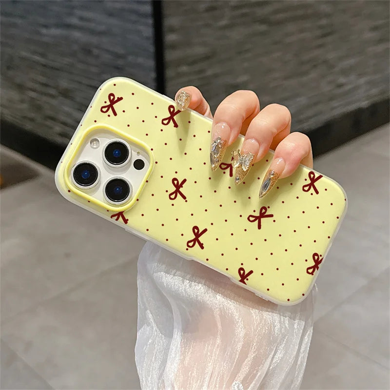 Phone Case For Huawei Honor 400 Pro Magic 6 Lite 90 Lite X9B X7B Polka Dot Red Bowknot Matte Soft Candy Full Protection Shell