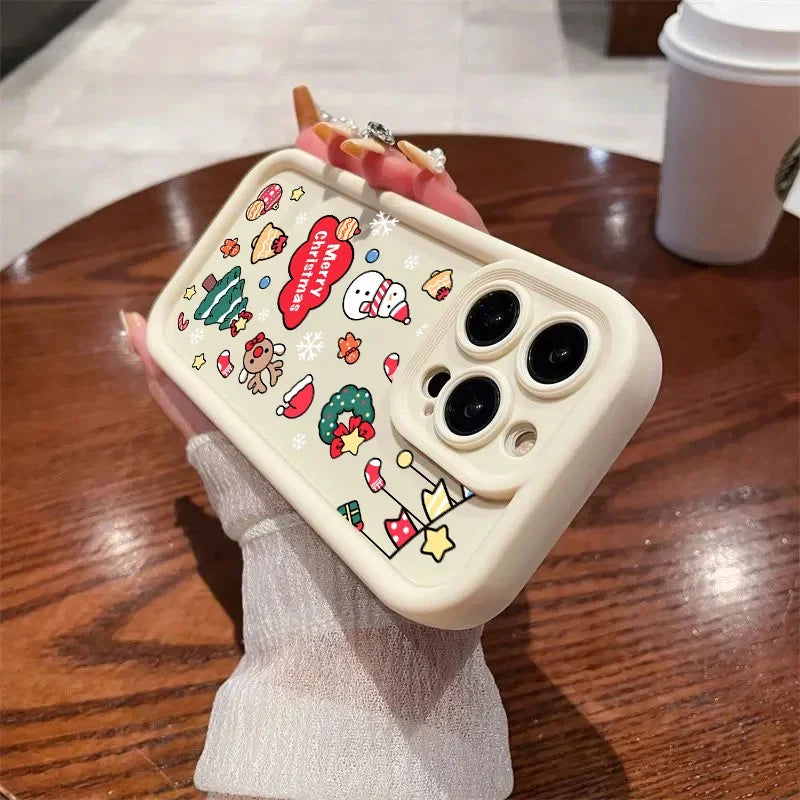 Cartoon Christmas Pattern Phone Cases For Motorola Moto Edge 50 Pro 60 Fusion 40 NEO G84 G54 G75 G35 G85 5G G32 G52 G60 Case