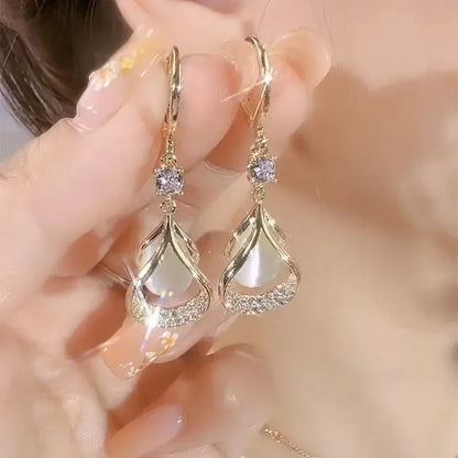 Lymphatic Drainage Earring Lymphatic Magnetotherapy Drop Earrings Magnetherapy Germanium Earrings for Women Weight Loss Jewelry