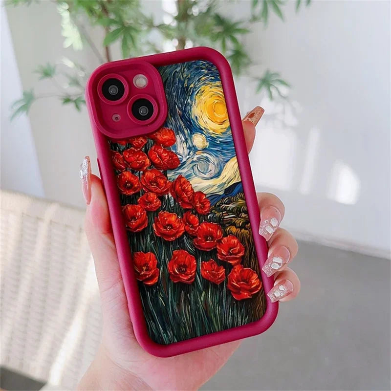 Case for Motorola Moto Edge 50 Pro 60 Fusion 40 NEO G84 G54 G75 G35 G85 5G G32 G52 G60 Silicone INS Starry Sky Sunflowers Cover