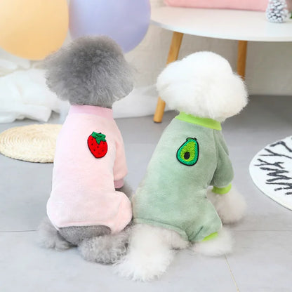Kawaii Dog Jumpsuit Winter Warm Dog Clothes for Small Dogs Puppy Cat Costume Yorkie French Bulldog Clothing Chihuahua Pajamas