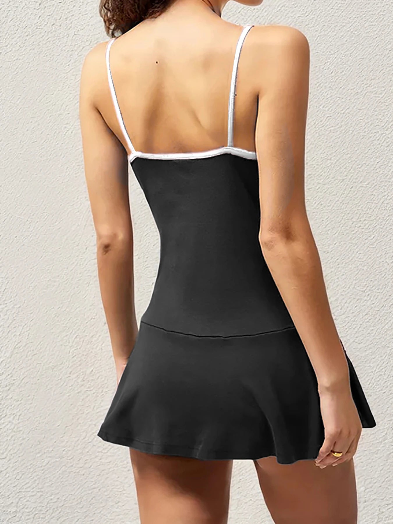 fashion New Sporty Leisure Mini Dress Sexy Preppy Style Letter Print Backless Outfits Casual Fashion Chic Y2K Women Cloth