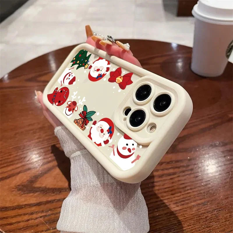 Cartoon Christmas Pattern Phone Cases For Motorola Moto Edge 50 Pro 60 Fusion 40 NEO G84 G54 G75 G35 G85 5G G32 G52 G60 Case
