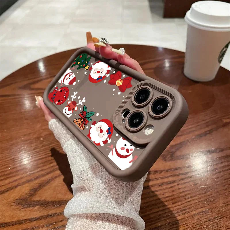 Cartoon Christmas Pattern Phone Cases For Motorola Moto Edge 50 Pro 60 Fusion 40 NEO G84 G54 G75 G35 G85 5G G32 G52 G60 Case